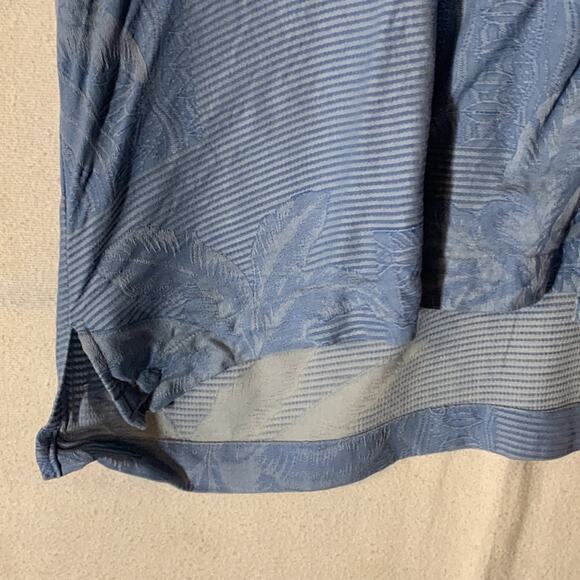 Jamaica Jaxx mens XL blue silk hawaiian tropical button down shirt vaca bahama - Picture 7 of 11